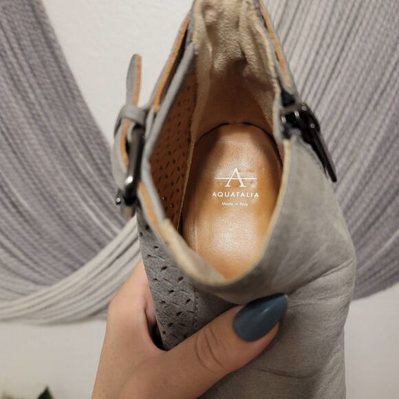 Aquatalia Fianna Perforated Ankle Boot Sz 10 - Picture 5 of 6